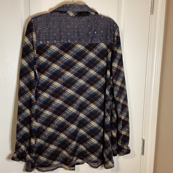 Simply Couture Women's Cotton Blend Button Down Shirt Size XL Western Cowboy - Picture 7 of 8